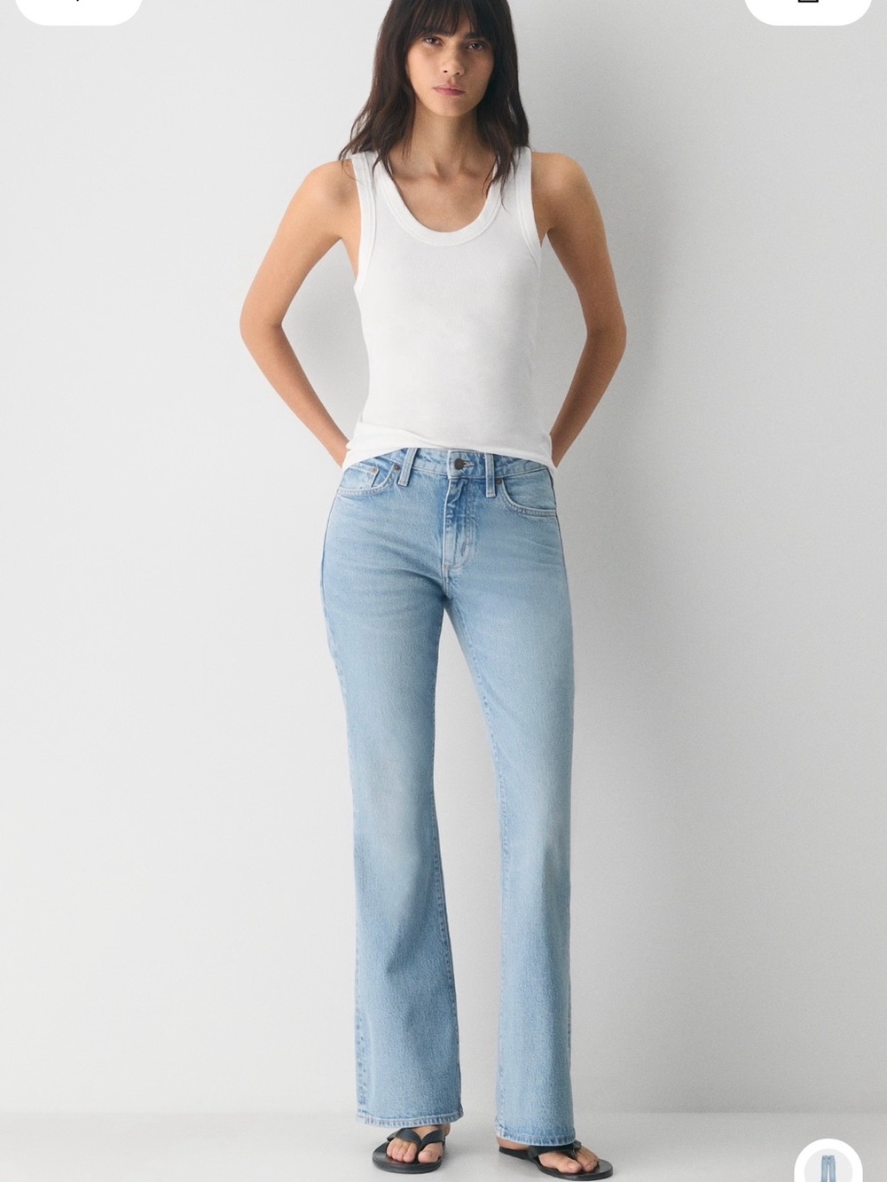 Denim Forum Denise Mid Rise Flare Jeans NEW